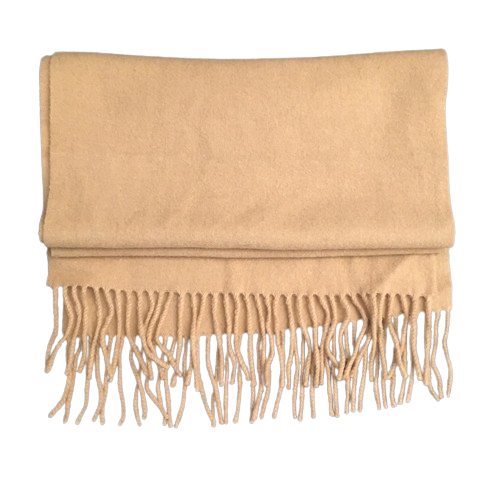 Écharpe beige laine extra fine merinos